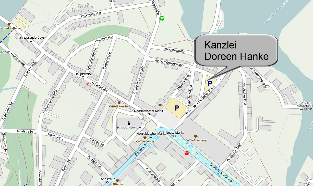 Anfahrtsskizze Kanzlei Doreen Hanke